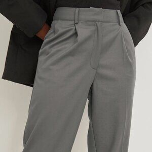 Mid Rise Suit Pants - Gray